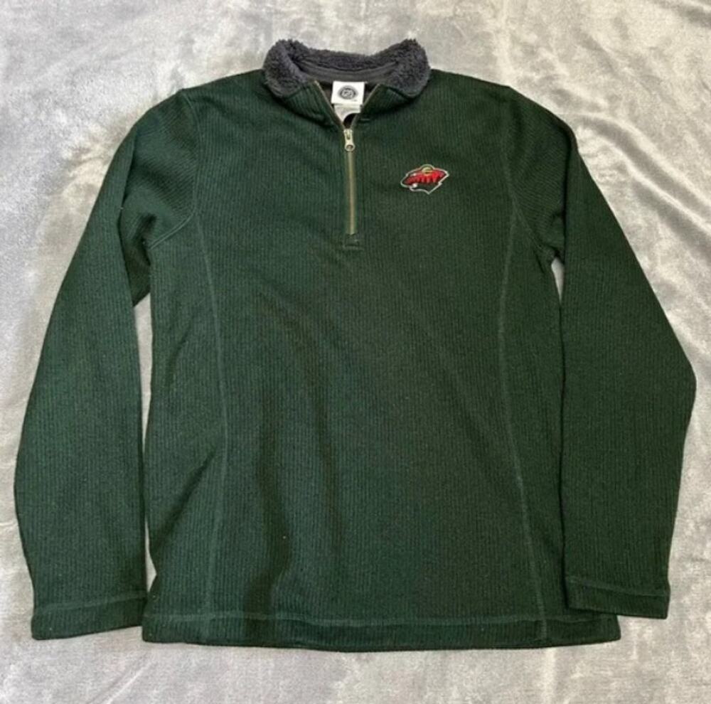 Minnesota Wild NHL Ladies Sweatshirt Pullover Size S Green Hockey